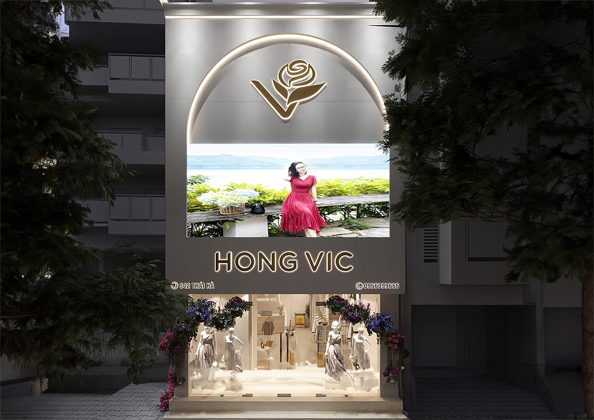 thiết kế shop thời trang Hong Vic